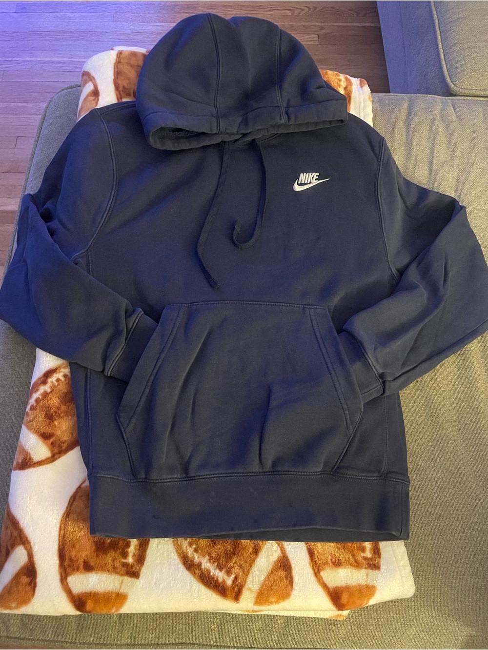 Nike Wonen’s Dark Navy Hoodie with White Logo